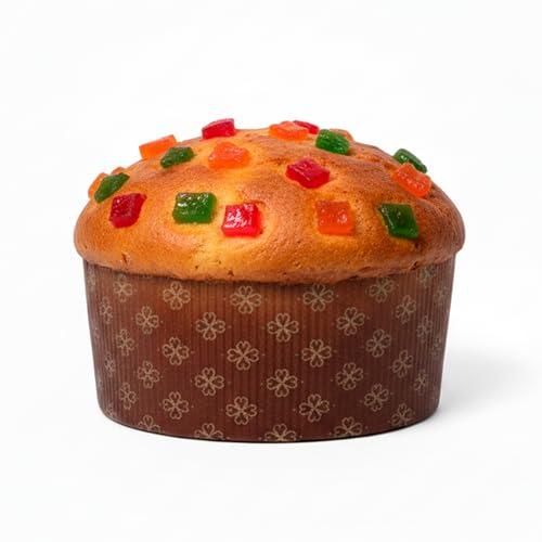 MAQA 10 Forme per Stampo Panettone in Carta Decorata Oro – BASSO, 1KG