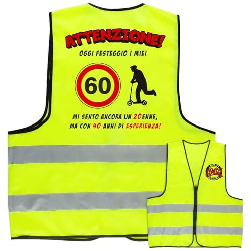 GEBETTER Gilet Compleanno 60 Anni Gadget Regalo Divertente 60 Anni CompleannoUomo Donna Scherzo 60 Anni Compleanno