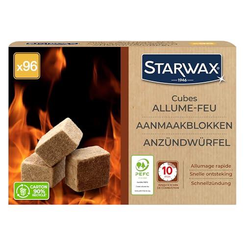 Starwax Cubi Accendifuoco PEFC - 96 Cubi per un'Accensione Rapida e Sicura