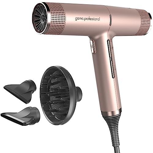 Gama Italy Professional Asciugacapelli Professionale iQ Perfetto - Tecnologia ION - Dona ai capelli benessere e brillantezza, 30% più veloce, Ultra silenzioso, Solo 294g, Rosa