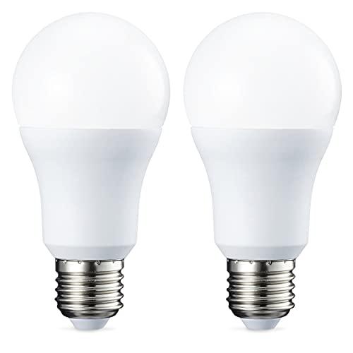 Amazon Basics Lampadina LED E27, 10.5W (equivalenti a 75W), Luce Bianca Calda, Dimmerabile - confezione da 2