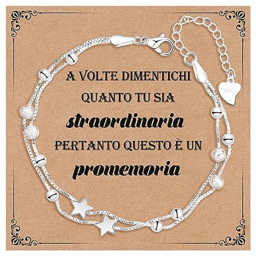 Bracciale CheersLife Argento Stelle e Perline: Eleganza e Ispirazione per Lei