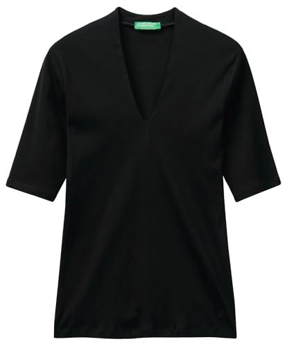 T-Shirt Donna United Colors of Benetton Manica 3/4 Scollo a Goccia