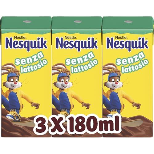 NESQUIK Pronto da Bere Senza Lattosio Latte e Cacao, 24 Brick da 180ml