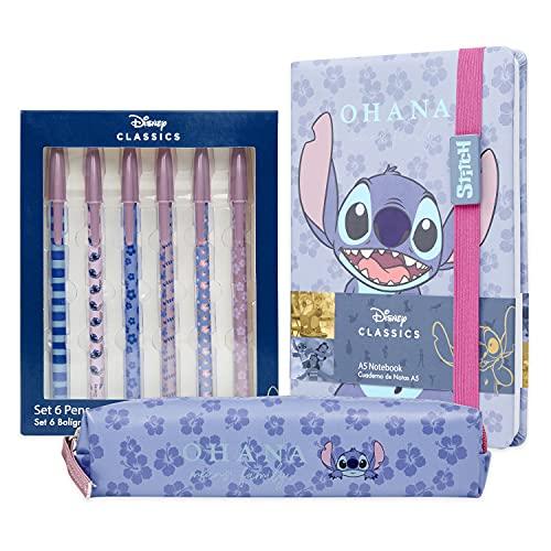 Disney Stitch Set Cancelleria - Quaderno, Astuccio, Matite e Penna