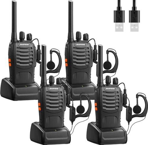 Baofeng Walkie Talkie: Kit di 4 Ricetrasmittenti UHF Professionali