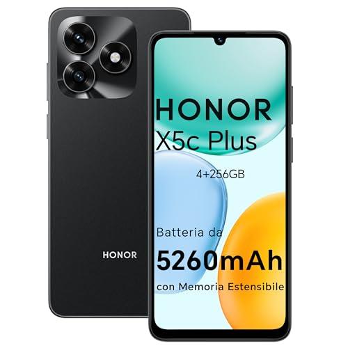 HONOR X5c Plus Smartphone, 4GB+256GB, Midnight Black