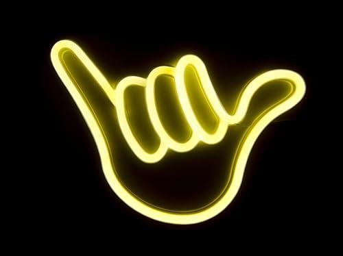 Muitomas Lampada Neon Mano Shaka Decorativa da Parete
