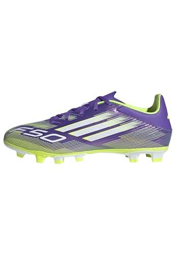Adidas F50 Club FG/MG Scarpe da Calcio Unisex – Adulto, Purple Rush/Cloud White/Lucid Lemon