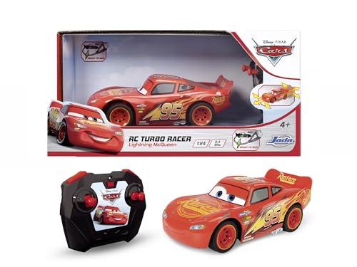 Jada - Disney Cars, Radiocomando Cars Saetta Mc Queen Turbo, 203084028, + 4 Anni, Scala 1:24, 2 Canali