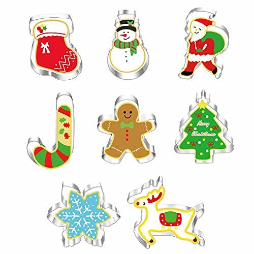 Set 8 Formine Biscotti Natale Acciaio Inox - Decora con Magia le Feste!