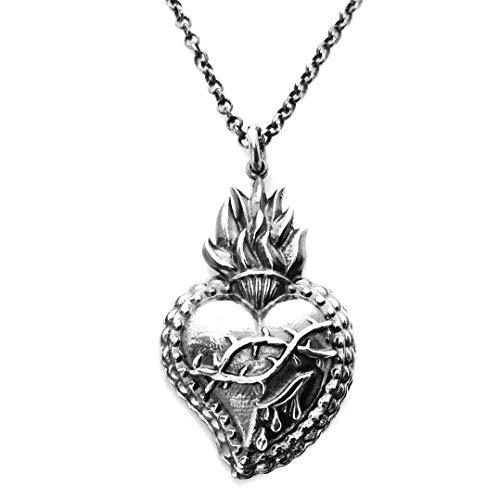 Collana in Argento 925 Cuore Sacro Messicano