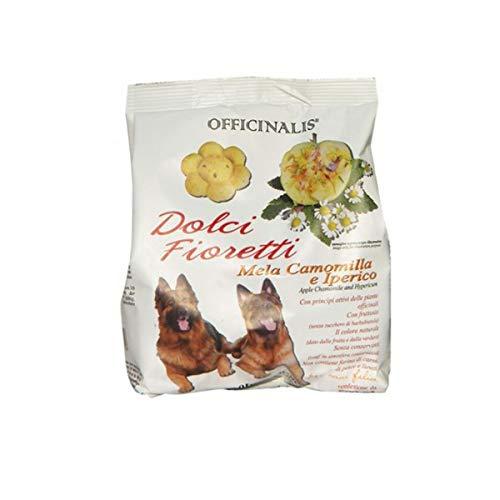 Officinalis Dolci Fioretti Biscotti Naturali per Cani Mela Camomilla e Iperico Sacchetto 500 Gram