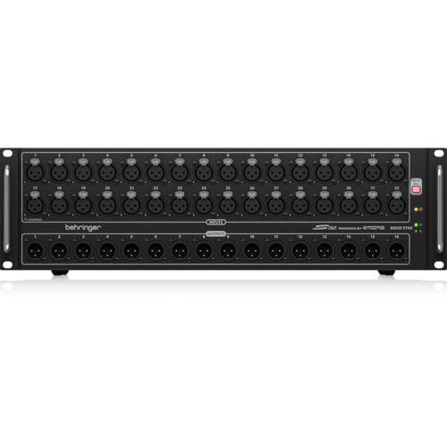Behringer S32 I/O Box con 32 preamplificatori Midas controllabili a distanza, 16 uscite e rete AES50 con tecnologia Klark Teknik SuperMAC