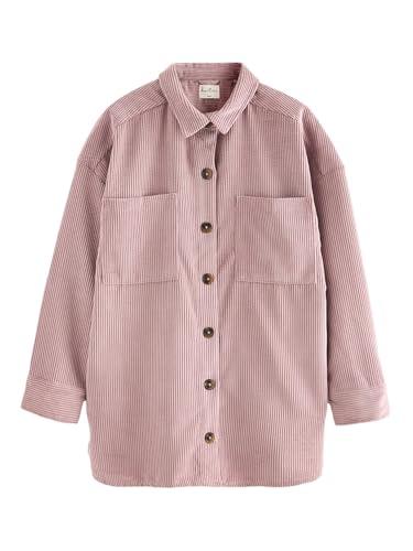 NEXT Giacca Camicia in Velluto Rosa - Shacket Oversized Donna