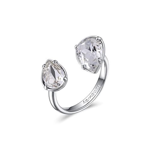 Brosway Anello Donna Affinity BFF39B in Ottone Bianco e Cristalli Swarovski