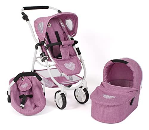 Bayer Chic 2000 - Passeggino per bambole Emotion All In, jeans rosa