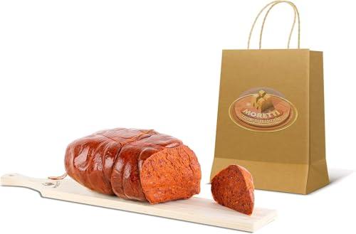 Moretti® Nduja Calabrese di Spilinga Originale Artigianale - 400g con Ricettario in Omaggio