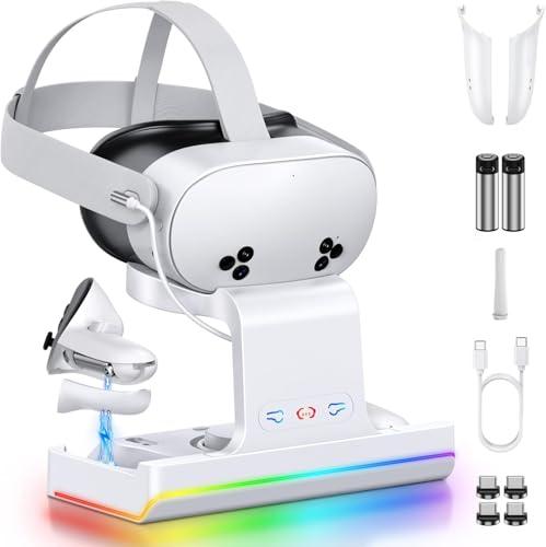 Dock di Ricarica Rapida per Meta Quest 3S con RGB e Batterie