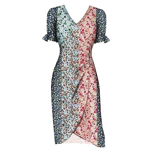 Cocila Vestito Boho Donna Lungo Vestito Twinset Donna Vestiti Donna Autunnali Abito da Principessa Bianco Donna Shein Abiti Invernali Abito Nero Lungo Estivo (Camouflage, L)