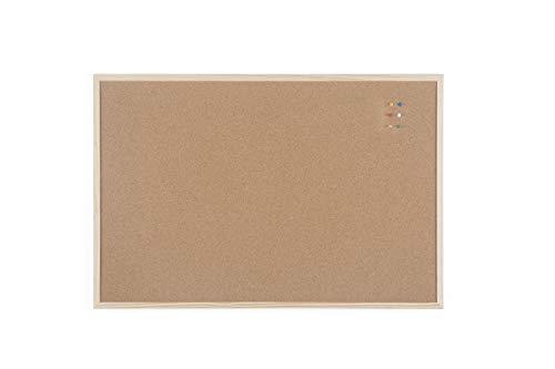 BoardsPlus Lavagna in Sughero 90x60 cm con Cornice in Legno di Pino