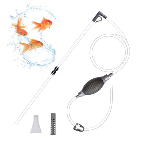 Kit di Pulizia Acquario 7 in 1 - Sifone Aspirarifiuti con Pompa Manuale