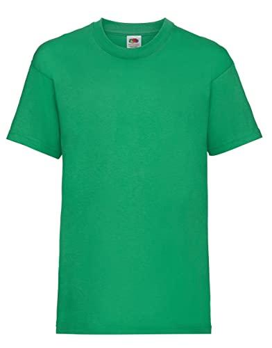 Fruit of the Loom T-Shirt Bambino, Verde Kelly Green, 7-8 Anni