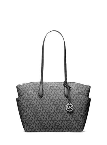 Michael Kors Marilyn Medium Tote Bag Nera con Logo Signature