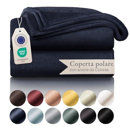 Blumtal Coperta in Pile Blu Scuro 150x200 cm - Morbidezza e Calore Certificati