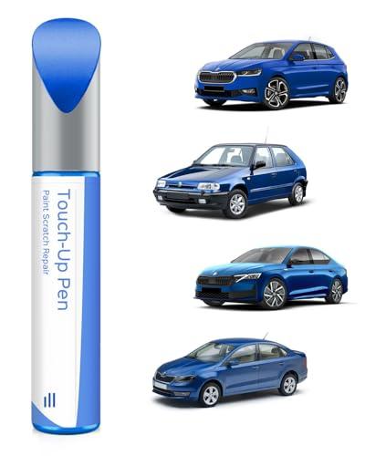 PARTS4EV Penna per Ritocco Vernice Skoda F5 W Race Blu Metallizzato