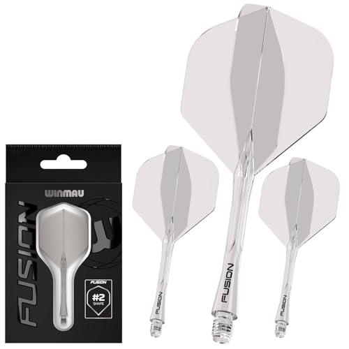 WINMAU Freccette Fusion - Sistema Integrato di Volo e Albero - No.2 Trasparente Intermedia
