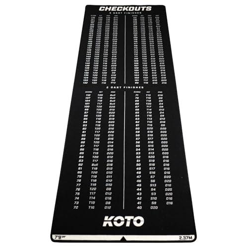 KOTO - Tappeto Checkout Nero 237 x 80cm per Freccette