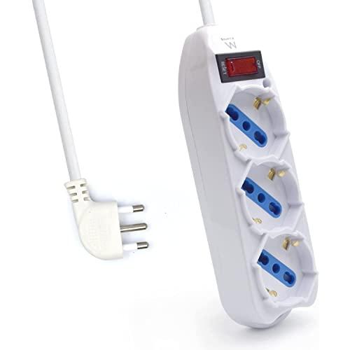 Multipresa Ewent 3 Prese Schuko/Italiane 10/16A