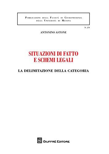 Situazioni di fatto e schemi legali