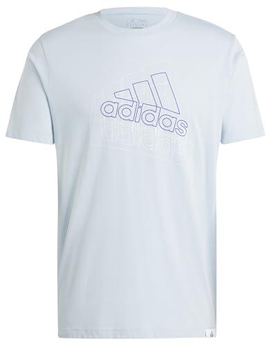 adidas Uomo Tech BOS Graphic Tee, Wonder Blue, S