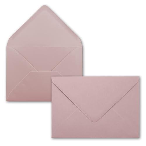 75x Buste B6-17,5 x 12,5 cm - rosa antico - colla umida con lembo a punta - 120 g/m² - per matrimoni, biglietti d'auguri, inviti
