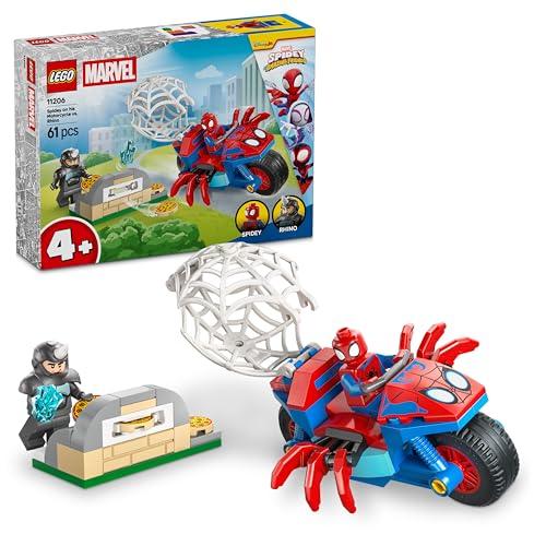 LEGO® Marvel Spidey sulla Moto Contro Rhino - Avventura su Due Ruote per Giovani Supereroi