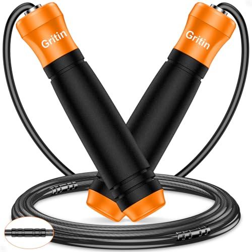 Gritin Corda per Saltare Professionale Regolabile con Scala