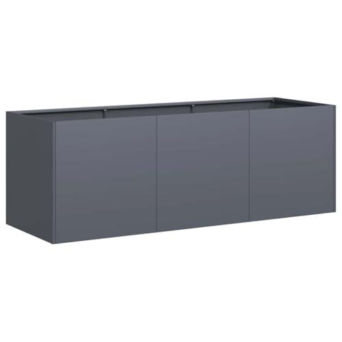 vidaXL Fioriera Antracite 120x40x40 cm Acciaio laminato a freddo