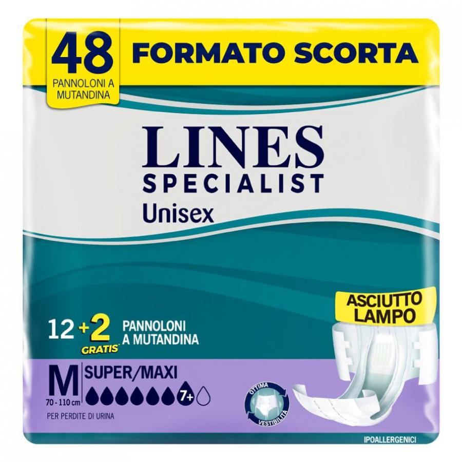 Lines Specialist Unisex Pannoloni a Mutandina Super Maxi Taglia M