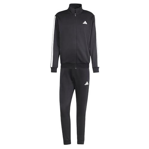 Tuta Sportiva Adidas Uomo 3 Stripes Fleece Nera