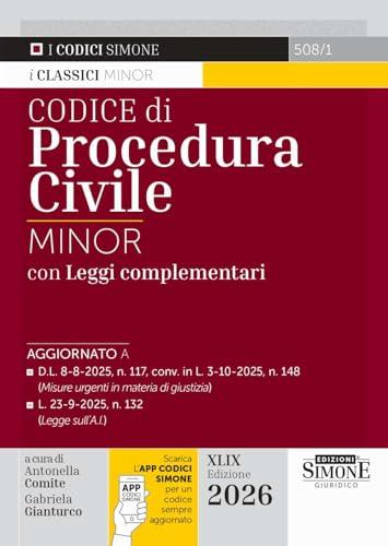 Codice di Procedura Civile Edizione Minore Simone con App