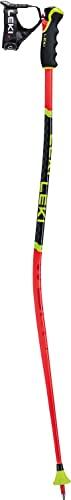 Leki, Bastone da Sci Unisex-Adulto, Rosso Acceso - Nero - Giallo Neon, 120 cm