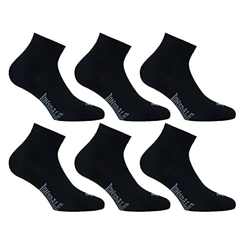 Lonsdale Quarter - Calzini Sportivi alla Caviglia, 6 Paia, Cotone Premium