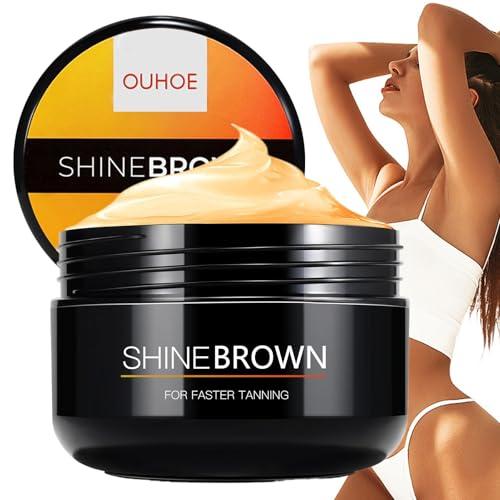 Crema Abbronzante Corpo, Autoabbronzante, Acceleratore Abbronzatura, Attivatore di Melanina con Ingredienti Naturali, Ottenere un'abbronzatura Naturale, Efficace in Sole e nei Lettini Solari (100g)