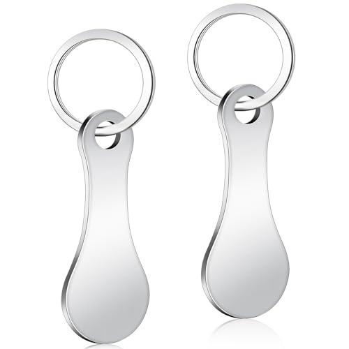 Caianwin 2 Gettoni per Carrello in Acciaio Inox