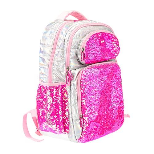Girabrilla Puffer Zaino Scuola con Paillettes Reversibili