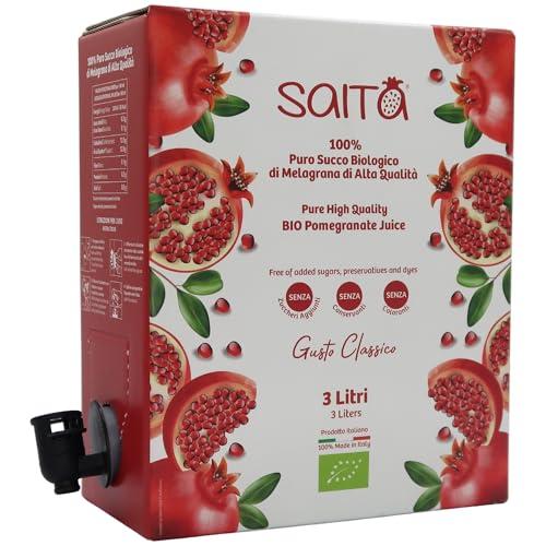 Saita Succo di Melograno 100% Puro Biologico Classico Bag in Box 3l