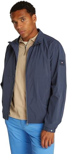 Tommy Hilfiger Giacca Blouson Uomo Branded con Zip, Blu