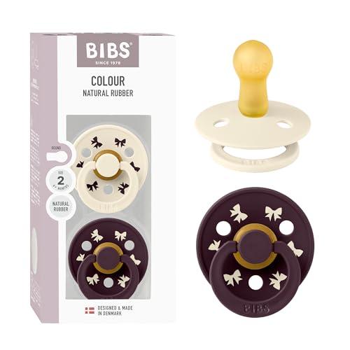 BIBS Colour Holiday Ciuccio - Set da 2 (6-18 mesi) Ivory/Plum